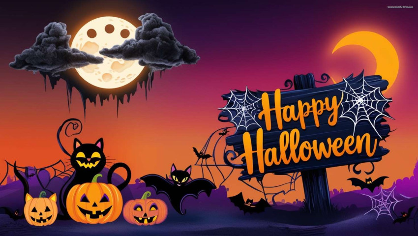 Cute Happy Halloween greeting cards to share