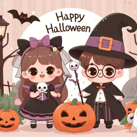 Cute Happy Halloween Wishes for kids