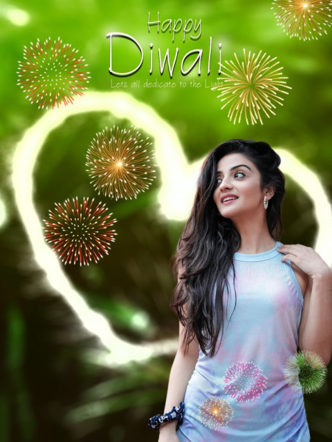 Deepawali Photo Editing Background With Girls