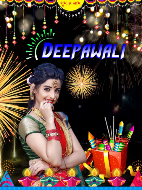 Deepawali Photo Editing Background with Girls