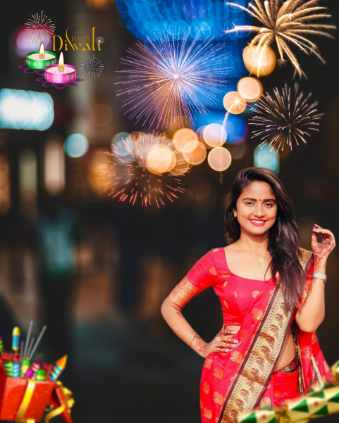 Diwali Editing Background 4k With Girl Download