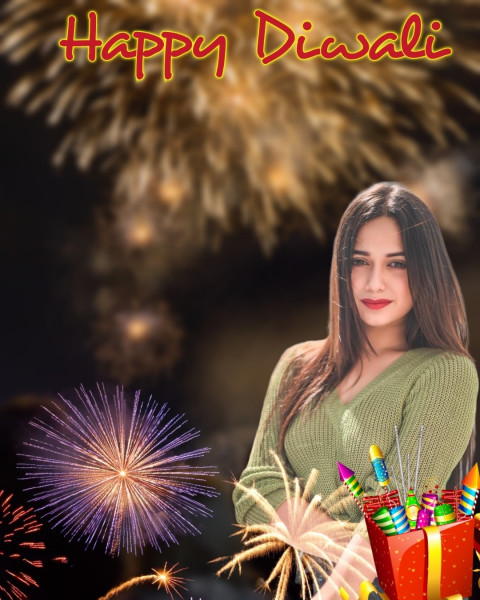 Diwali Photo Editing Background HD Girl