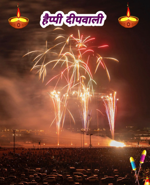 Diwali Special Sky Firework Background Diya Images HD