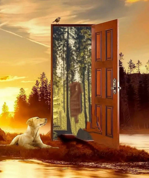 Door And Dog Picsart Cb Background Download