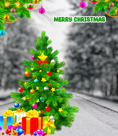 Download Christmas Tree Free Wallpaper Stock For Editing HD Background