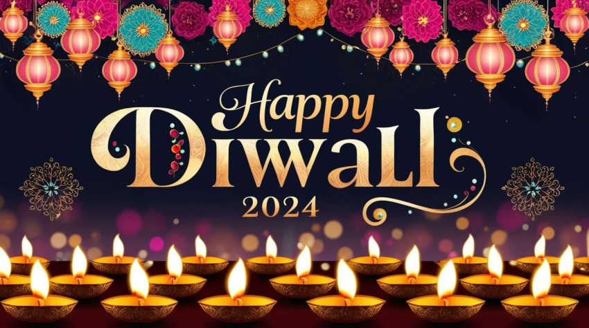 Download Happy Diwali 2024 Wallpapers With Diya Designs