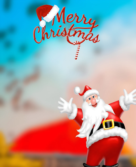 Download Happy Santa Claus Wallpaper HD For Editing Background