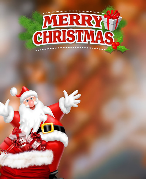 Download Happy Santa Claus Wallpaper HD For Editing Background Image