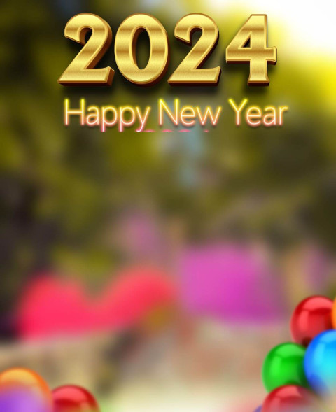 Download New Year 2024 Editing Background Full HD Stock