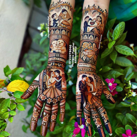 Dulhan Full Hand Mehndi Design HD Pictures For Wedding