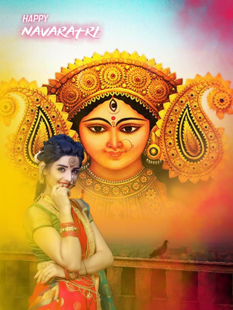Durga Maa Editing CB Background With Girl