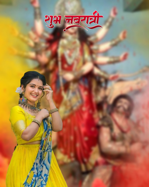 Durga Puja Background Images With Girl For Photoshop Editing