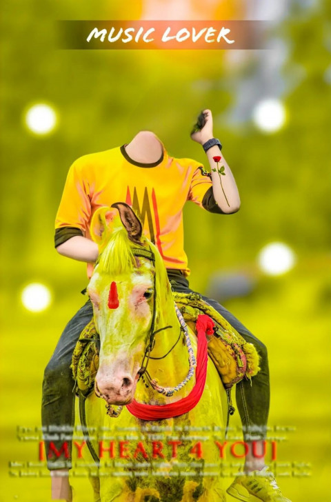 Face Cut Boy With Horse CB HD Background For Editing