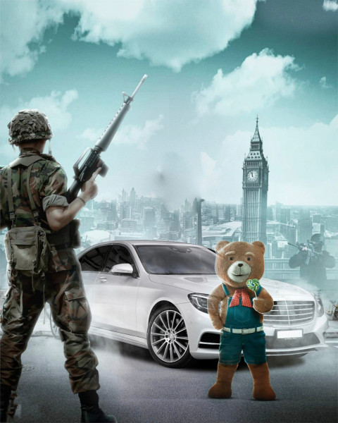 Fauji Poster Photo Editing Background Sony Jackson