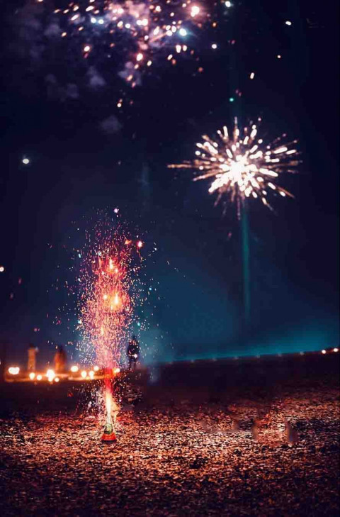 Firework Happy Diwali Background For Picsart Photo Editing