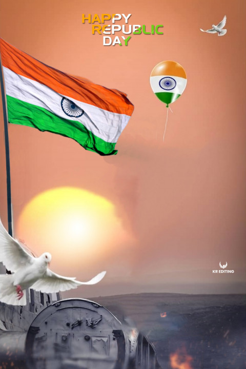 Flag 26 January Republic Day CB Editing Background