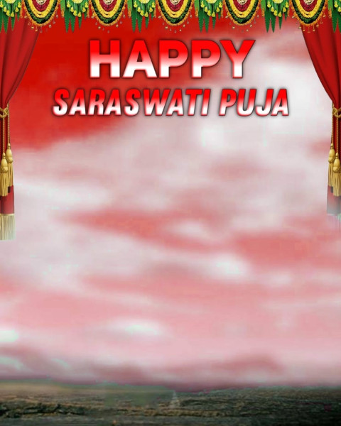Free Download Happy Saraswati Puja Editing Background HD