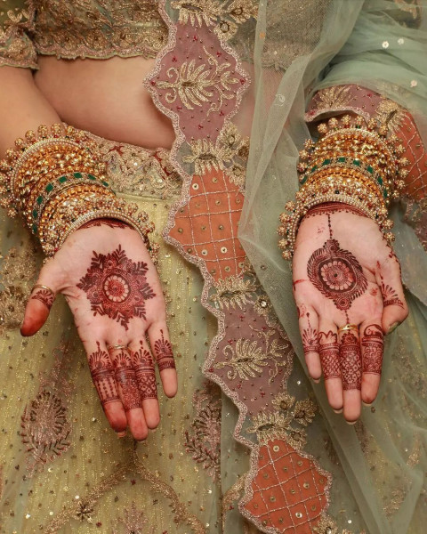 Full Hand Mehndi Design Photos For Pre Wedding