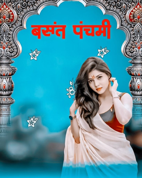 Full HD Maa Saraswati Puja CB Editing Girl Background