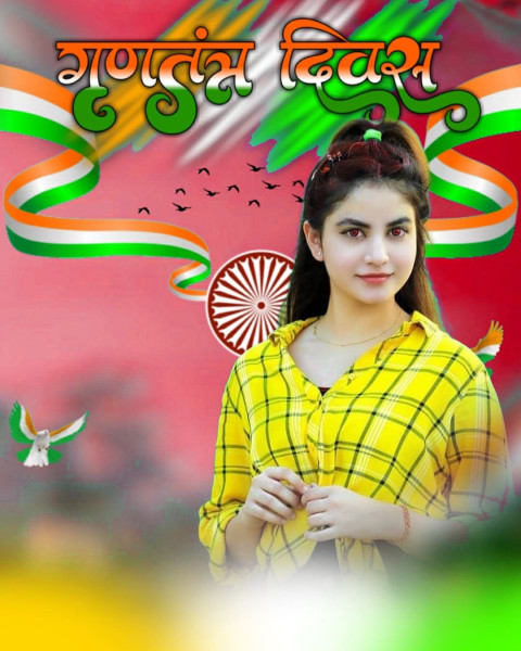 Ganatantrata Divas CB Full HD Background With Girls Images
