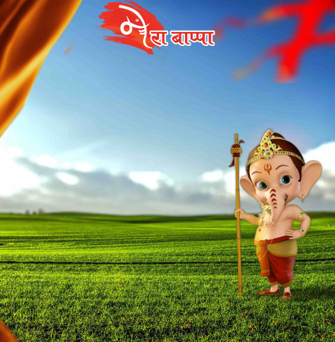 Ganesh Chaturthi Baby Ganpati CB PicsArt Photo Editing Background Full HD
