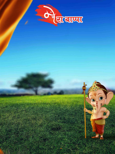 Ganesh Chaturthi Baby Ganpati CB PicsArt Photo Editing Background HD