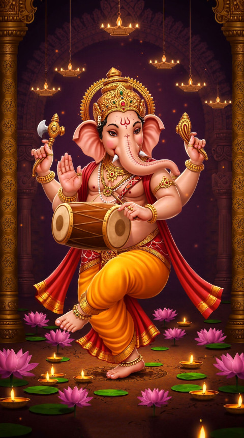 Ganesh Ji Full Screen Mobile Background Wallpaper And Ios