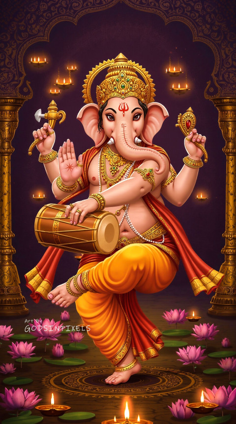 Ganesh Ji Full Screen Mobile Background Wallpaper And Ios