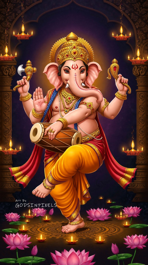 Ganesh Ji Full Screen Mobile Background Wallpaper And Ios