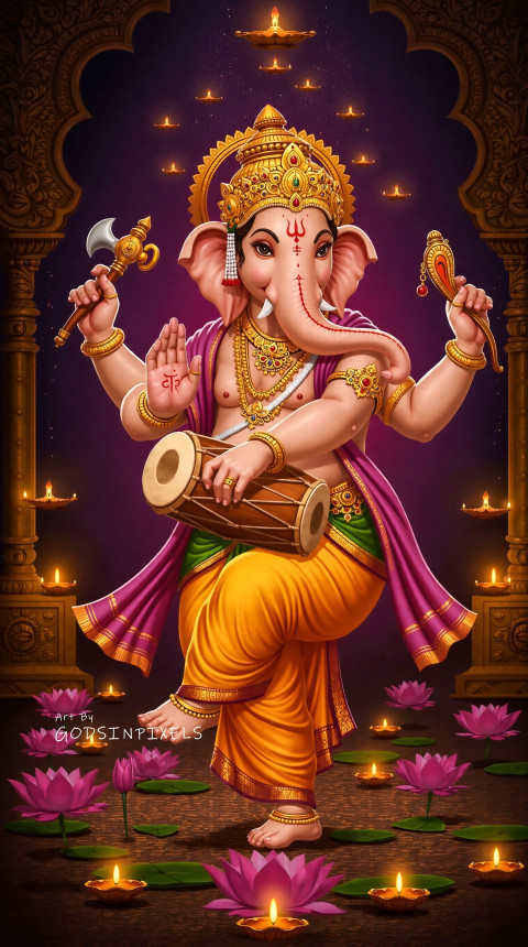Ganesh Ji Full Screen Mobile Background Wallpaper And Ios