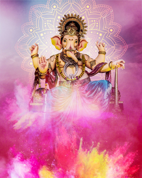 Happy Ganesha Chaturthi Background For Picsart Editing