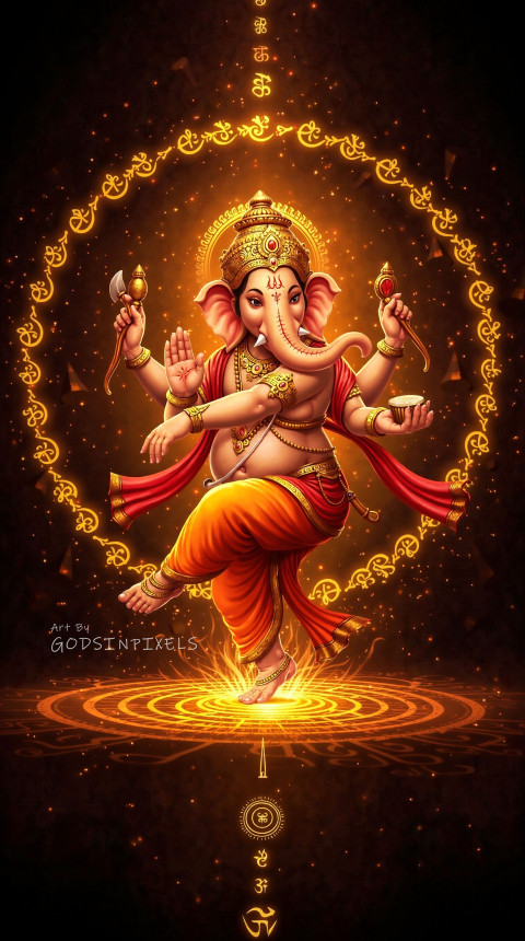 Ganpati Bappa Full Screen Mobile Background Wallpaper And Ios