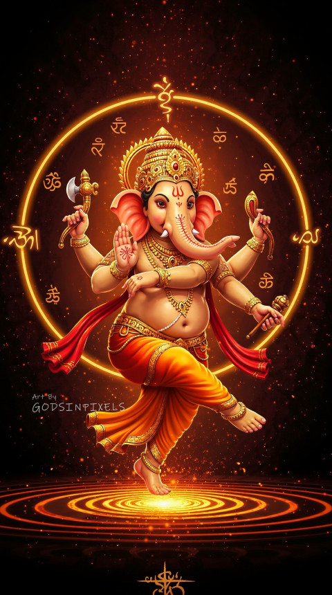 Ganpati Bappa Full Screen Mobile Background Wallpaper And Ios