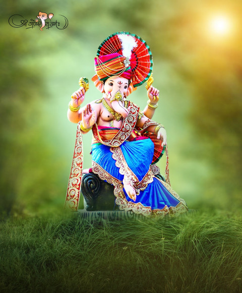 Ganpati Bappa Morya Chaturthi CB PicsArt Editing Background DP