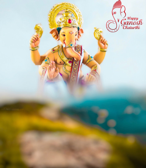 Ganpati Bappa Morya Ganesh Chaturthi CB Editing Background New