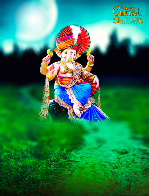 Ganpati Bappa Morya Ganesh Chaturthi CB Editing HD Background New
