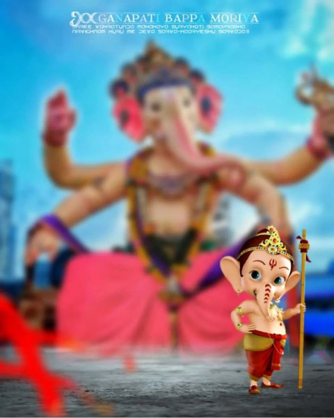 Ganpati Bappa Morya Ganesh Chaturthi Editing Background