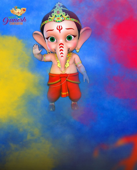 Ganpati Bappa Morya Marathi Banner Editing HD Background Download