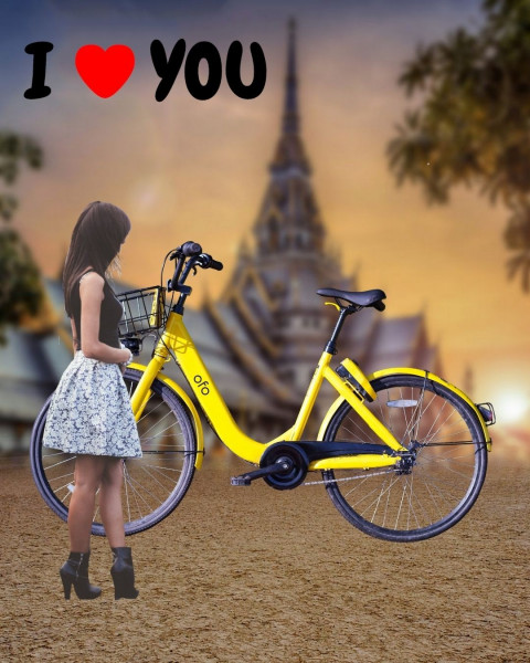 Girl Happy Valentine's Day Love Editing Background HD For PicsArt New