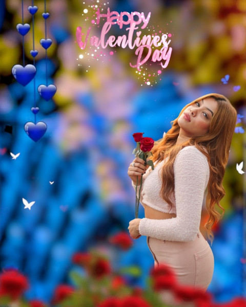 Girl Valentine Day Photo Editing Background Full HD