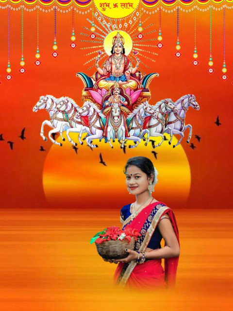 Girls Chhath Puja PicsArt Editing Background Full Stock Download