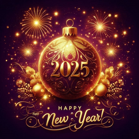 Golden Elegance A New Year 2025 Celebration Photo