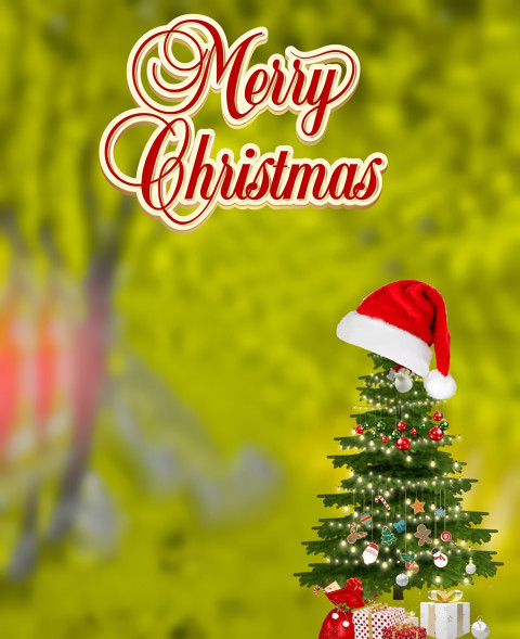 Green Christmas Tree Images HD For Photo Editing New Background Download