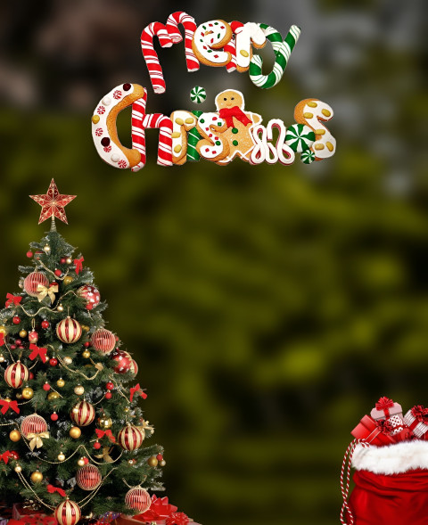 Green Merry Christmas Tree Images HD For Photo Editing New Background