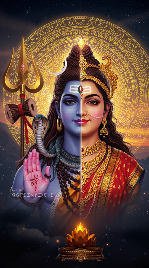 Half Shiv And Parvati Images New Wallpaper Hd Photo