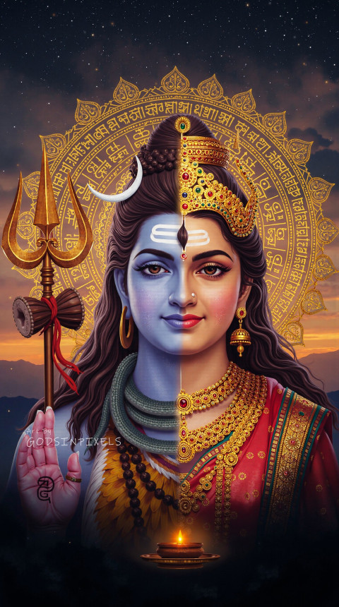 Half Shiv And Parvati Images New Wallpaper Hd Photo Dp