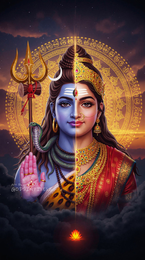 Half Shiv And Parvati Images New Wallpaper Hd Photo