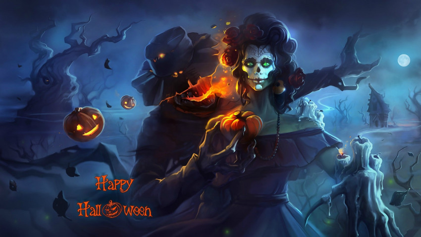Halloween Aesthetic HD Background Wallpapers Pics