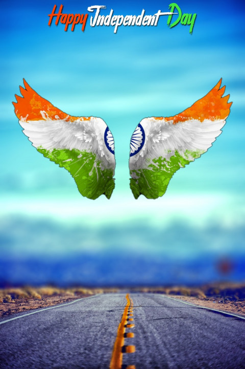Happy 15 August Background With Indian Tiranga Flag For Picsart