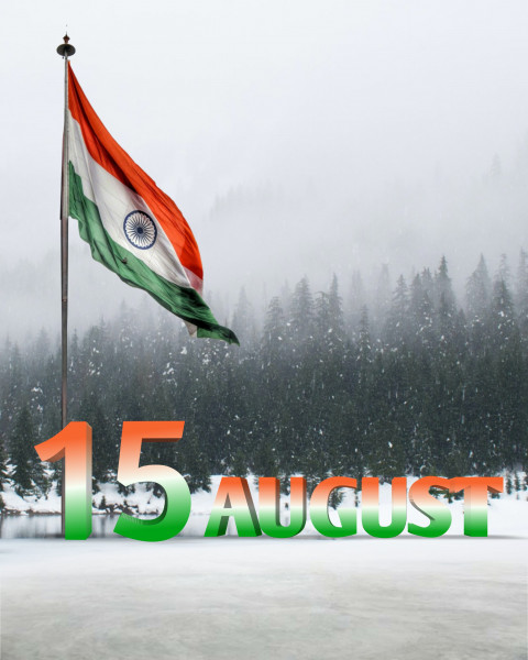 Happy 15 August Background With Indian Tiranga Flag For Picsart Pics